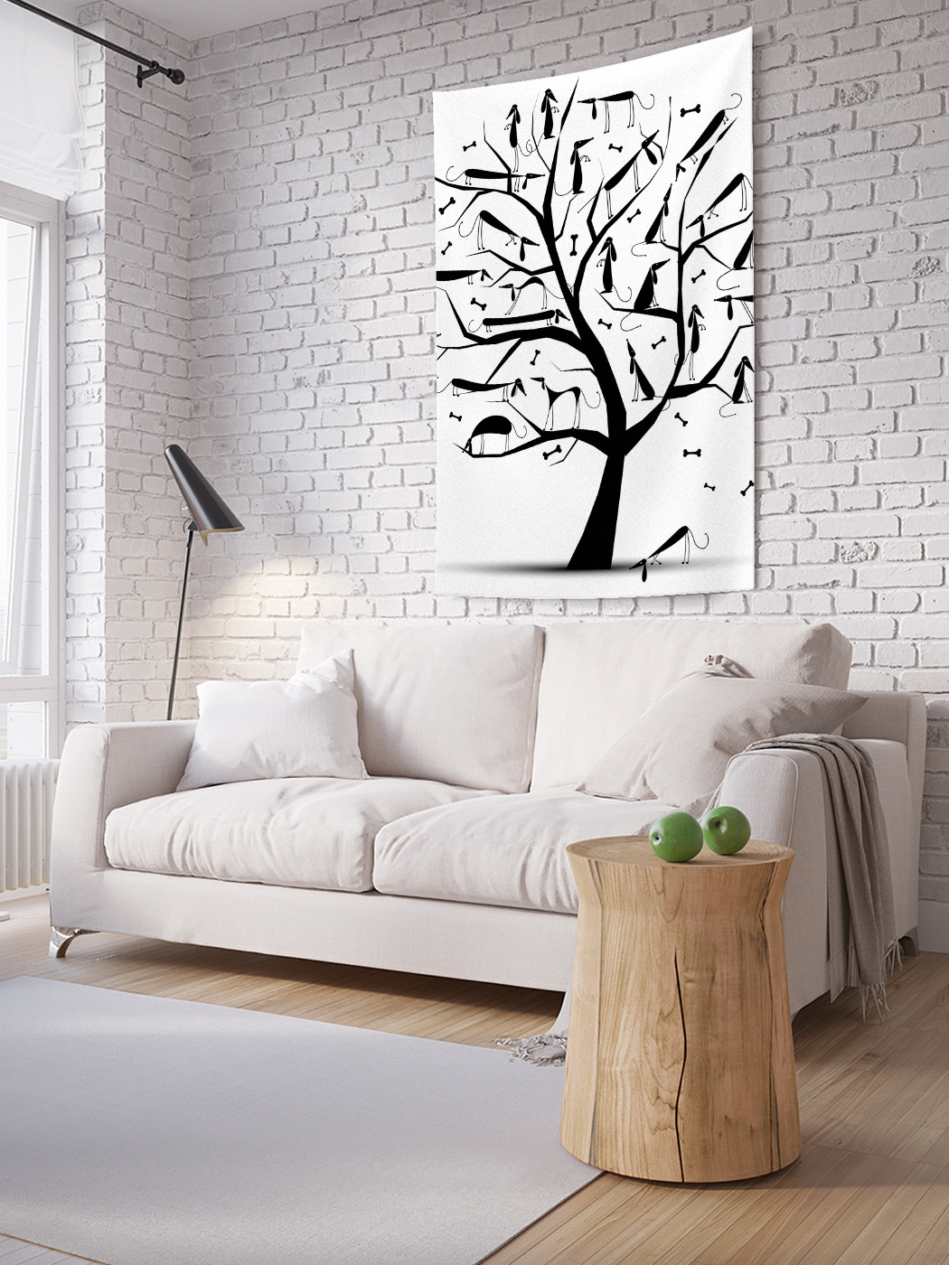 

Вертикальное фотопанно на стену JoyArty Таксы на дереве 100x150 см, Таксы на дереве