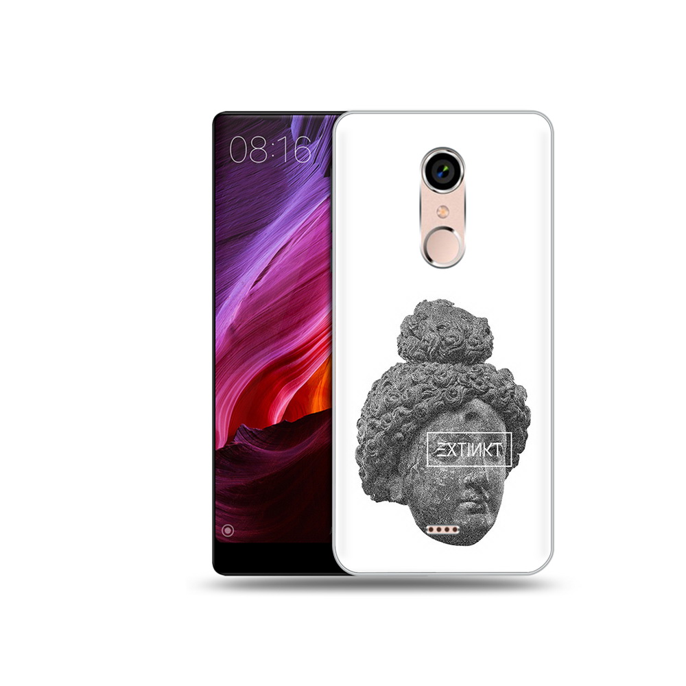 

Чехол MyPads Tocco для BQ 5050 Strike каменное лицо девушки, Прозрачный, Tocco