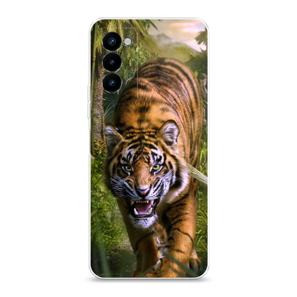 

Чехол на Tecno Camon 18P "Тигр в джунглях 2", Оранжевый;зеленый, 300750-1