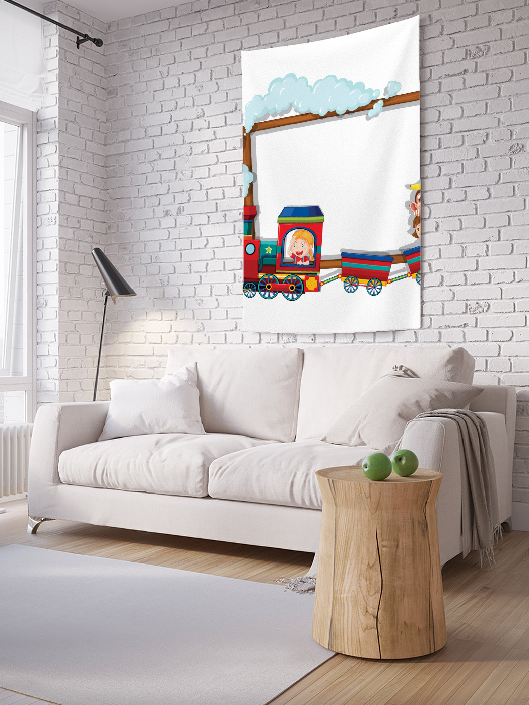 

Вертикальное фотопанно на стену JoyArty Игрушки на паровозике 100x150 см, Игрушки на паровозике