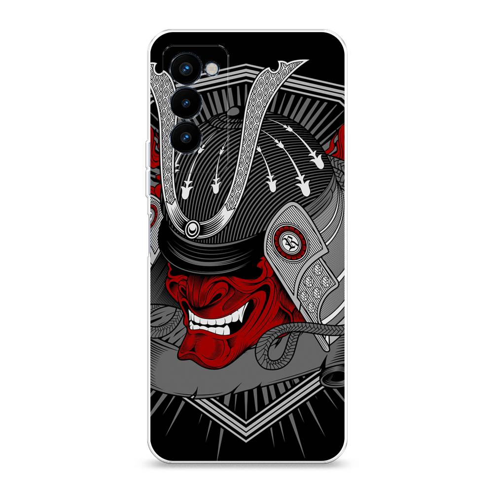 

Чехол на Tecno Camon 18P "Красная маска самурая", Белый;красный;черный, 300750-4