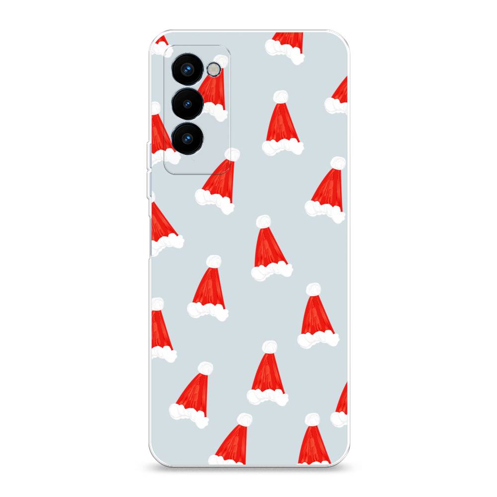 

Чехол на Tecno Camon 18P "Новогодние шапочки", Белый;красный;серый, 300750-5