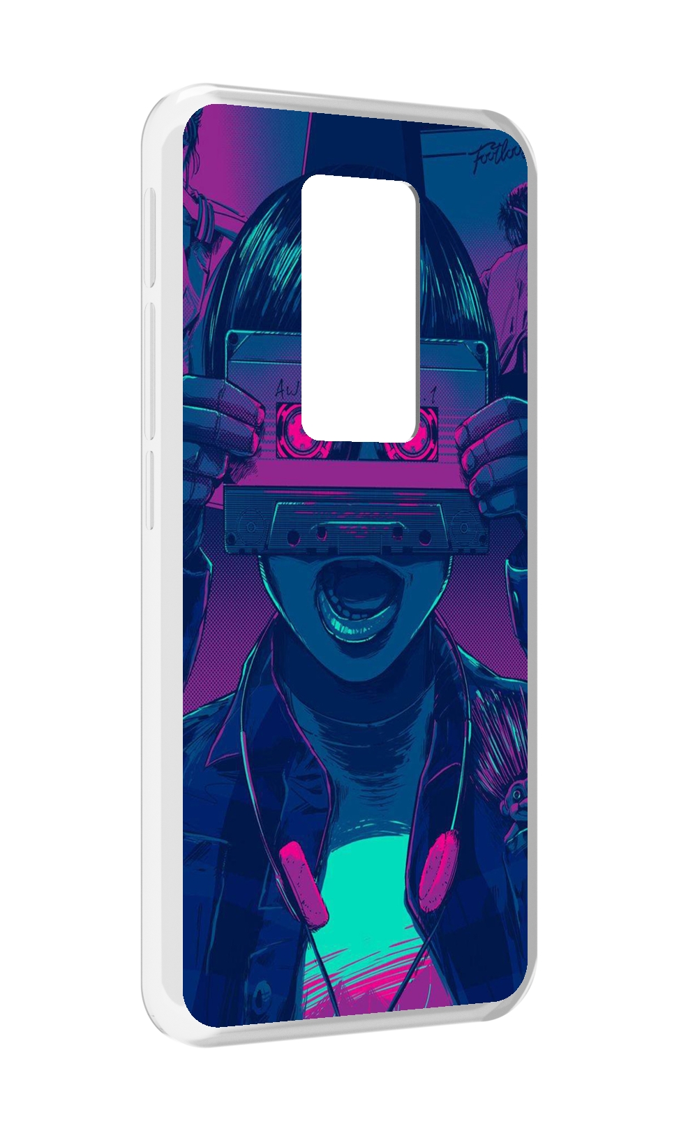 

Чехол MyPads киберпанк с кассетой для Motorola Defy 2021, Прозрачный, Tocco