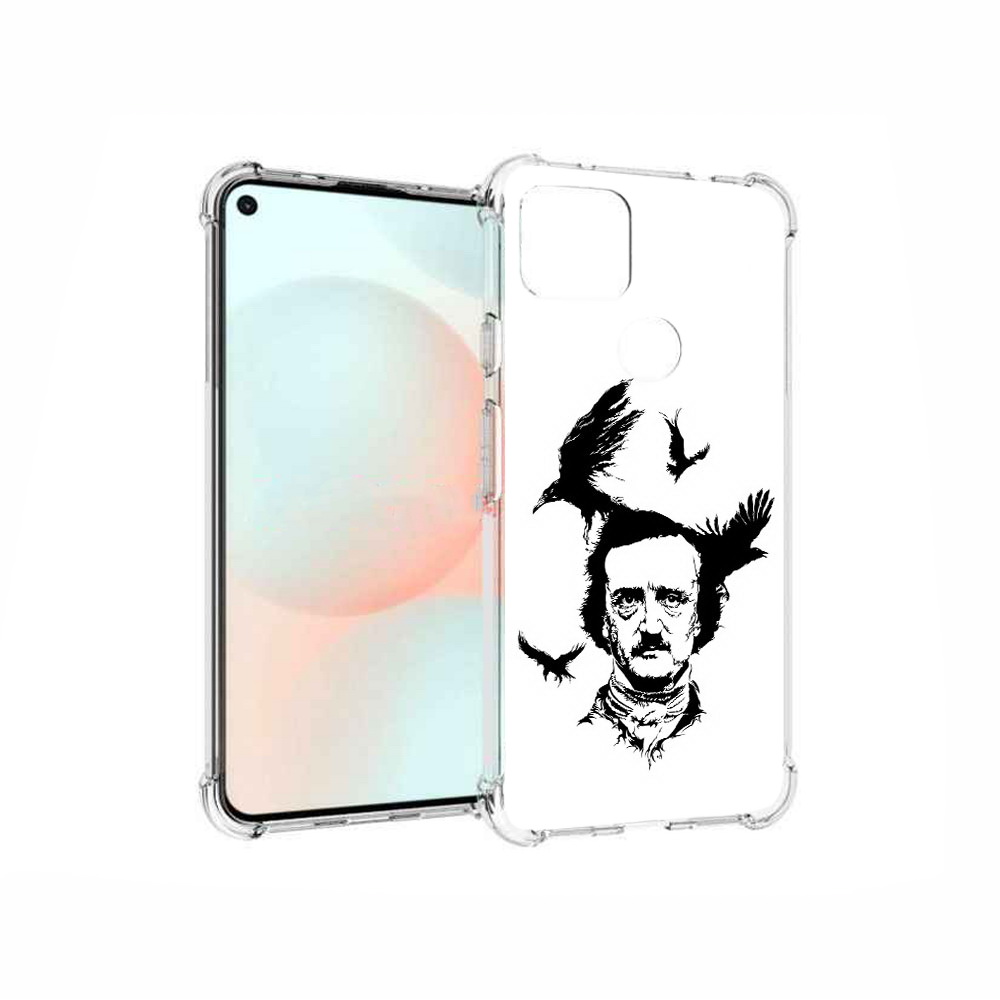

Чехол MyPads Tocco для Google Pixel 5A Эдгар Аллан черно белый, Прозрачный, Tocco