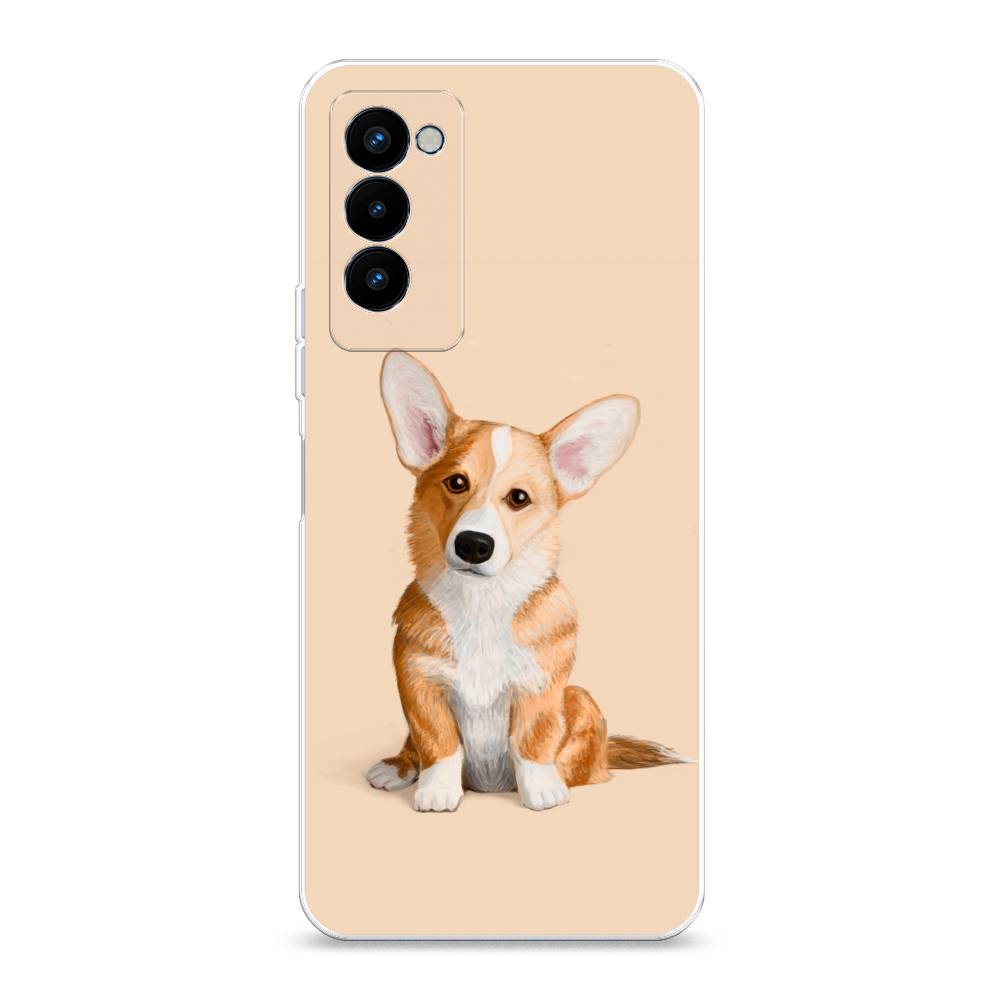 

Чехол на Tecno Camon 18P "Грустный Корги", Коричневый;бежевый, 300750-1
