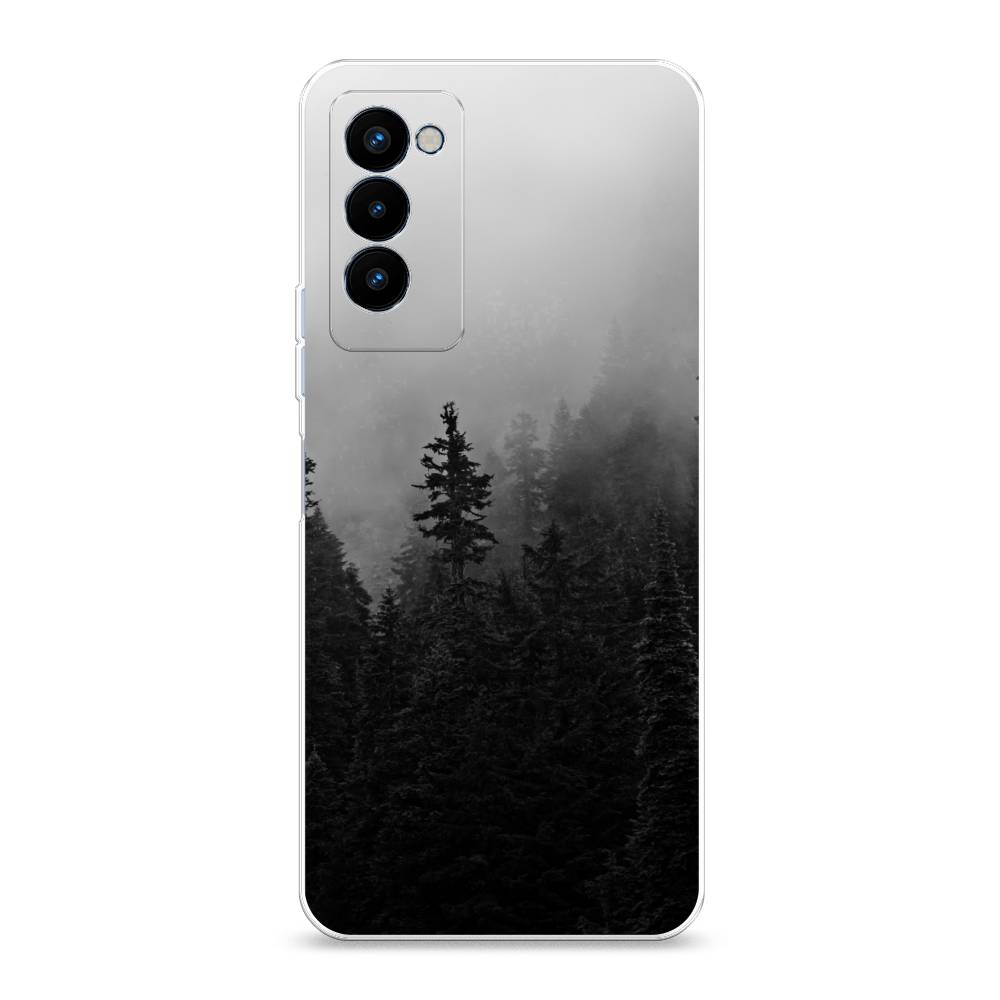 

Чехол на Tecno Camon 18P "Туманный лес", Серый;черный, 300750-2