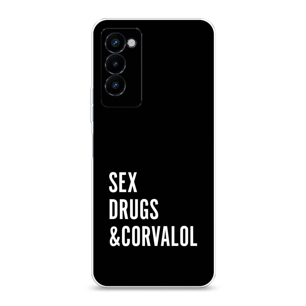 

Чехол на Tecno Camon 18P "Corvalol", Черный;серый;белый, 300750-6