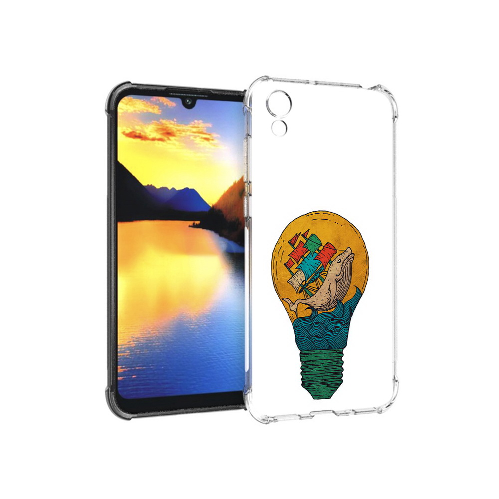 

Чехол MyPads Tocco для Huawei Y5 кит в лампочке с парусами, Прозрачный, Tocco
