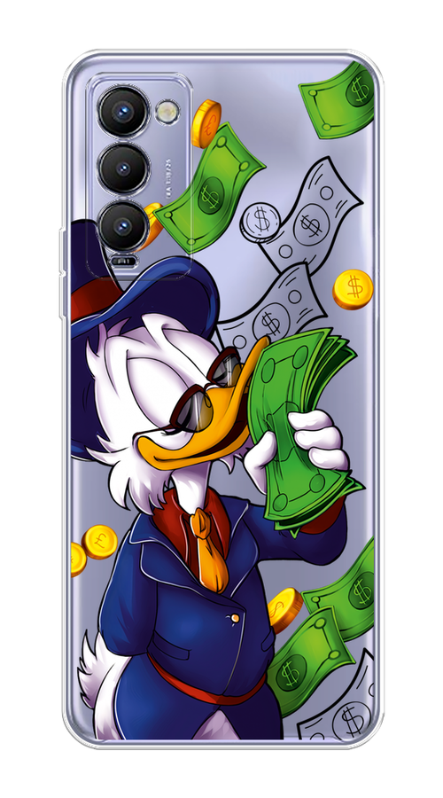 

Чехол на Tecno Camon 18 "Scrooge McDuck with Money", Синий;зеленый;белый, 300650-6