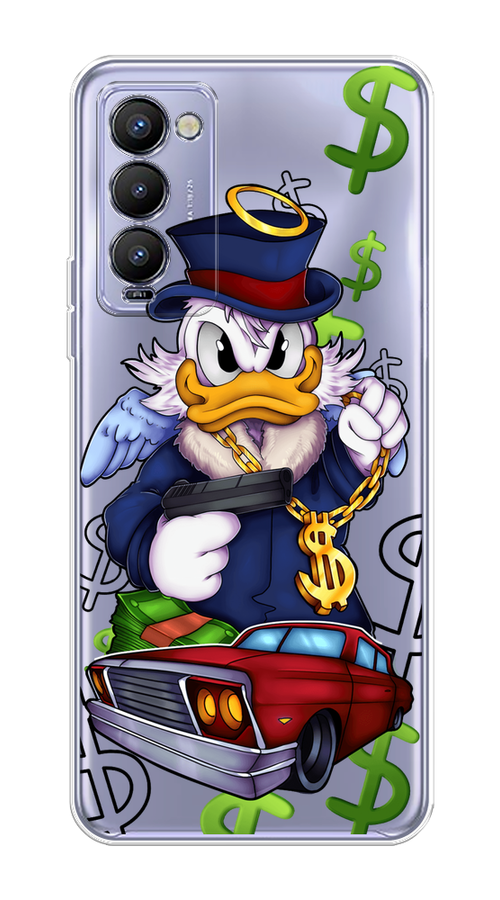 

Чехол на Tecno Camon 18 "Scrooge McDuck with a Gold Chain", Красный;синий;белый, 300650-6