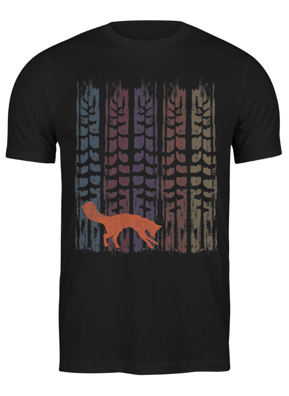

Футболка мужская Printio Fox here черная XL, Черный, Fox here