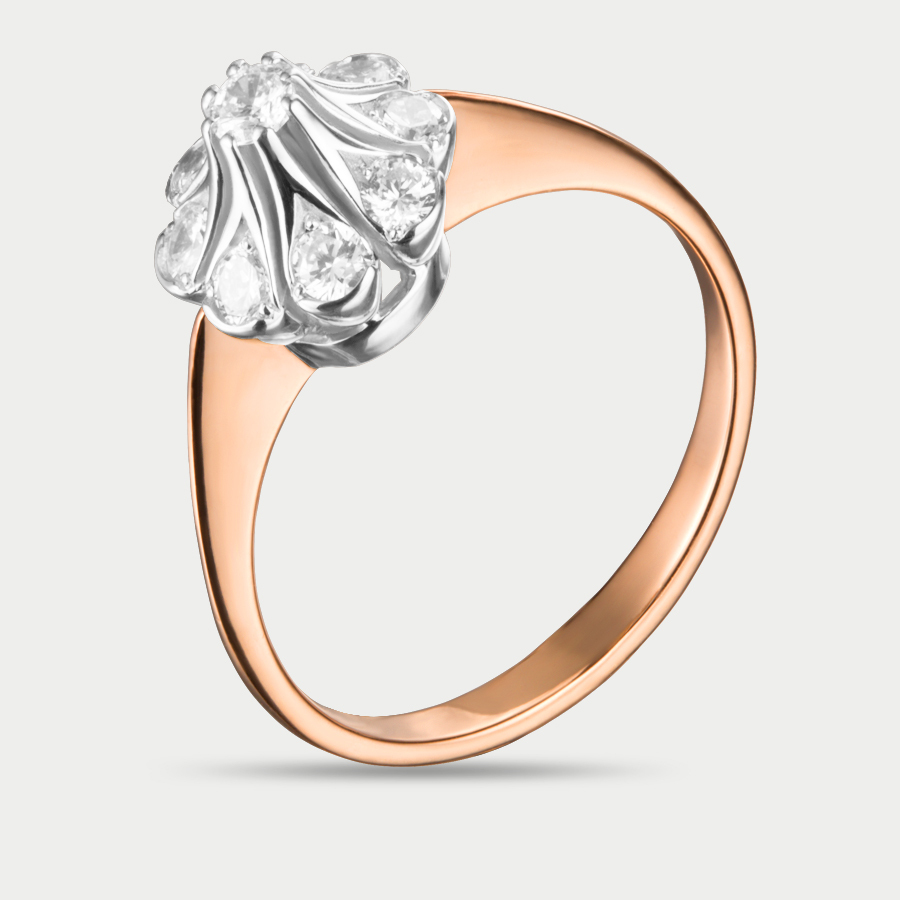

Кольцо из розового золота р.  GOLD CENTER К-003, фианит, К-003