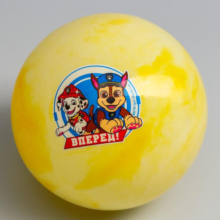 

Мяч детский Paw Patrol "Вперед", 16 см, 50 гр, мрамор, МИКС, Щенячий патруль