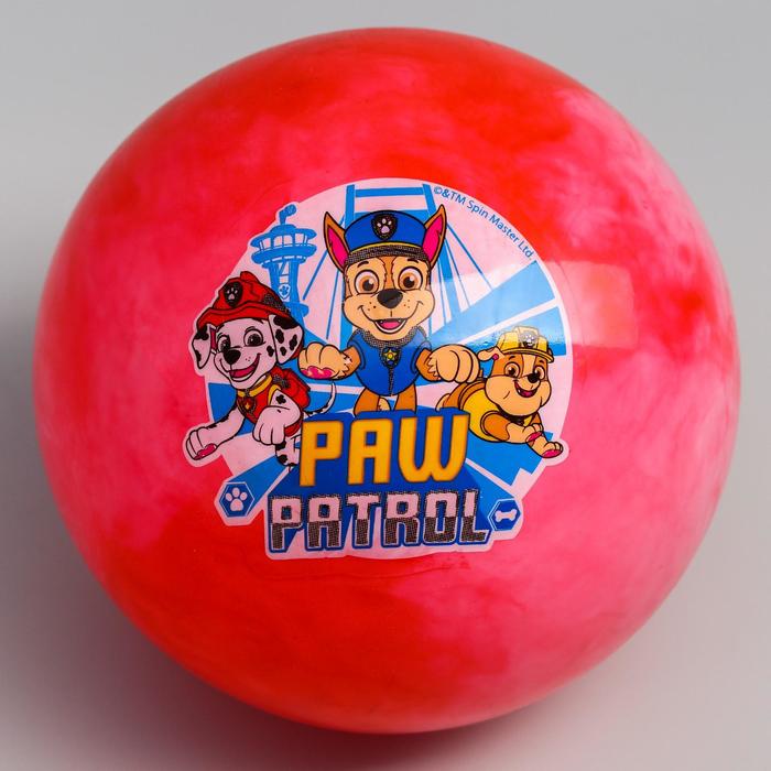 

Мяч детский Paw Patrol 22 см, 60 гр, мрамор, МИКС, Щенячий патруль