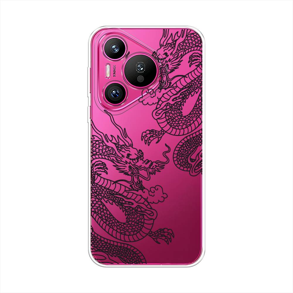 

Силиконовый чехол "Два китайских дракона" на Huawei Pura 70, Прозрачный, 6124050-1