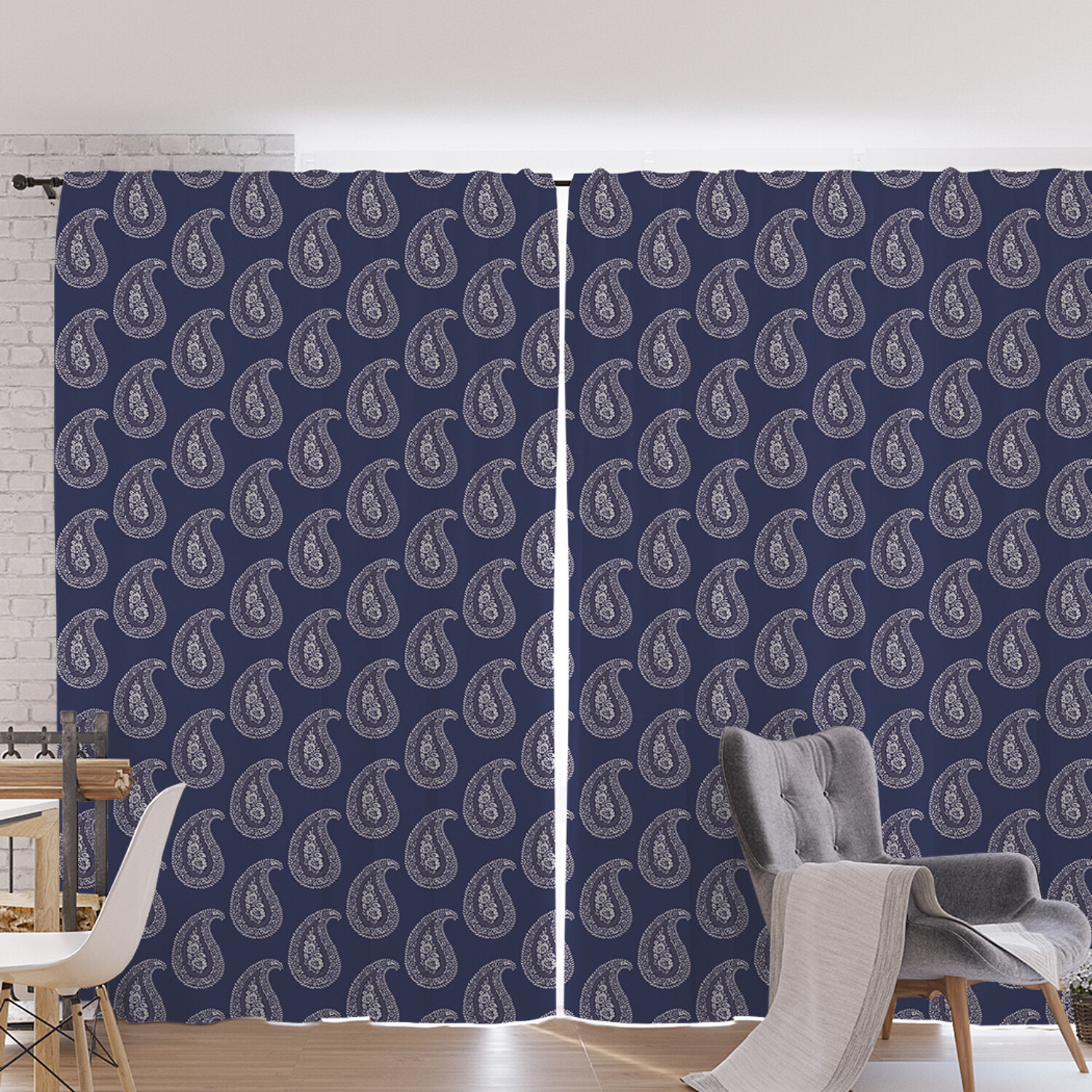 

Шторы под лён JoyArty "Цветочный дамасск", серия Oxford DeLux, 340х265 см, Цветочный дамасск