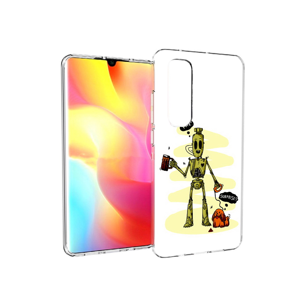 

Чехол MyPads Tocco для Xiaomi Mi Note 10 Lite прикольный робот (PT149714.254.557), Прозрачный, Tocco