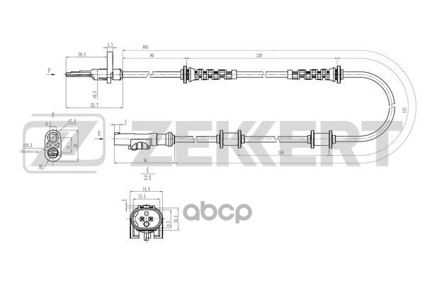 

Датчик ABS задн. передн. Fiat Ducato (250) 06-