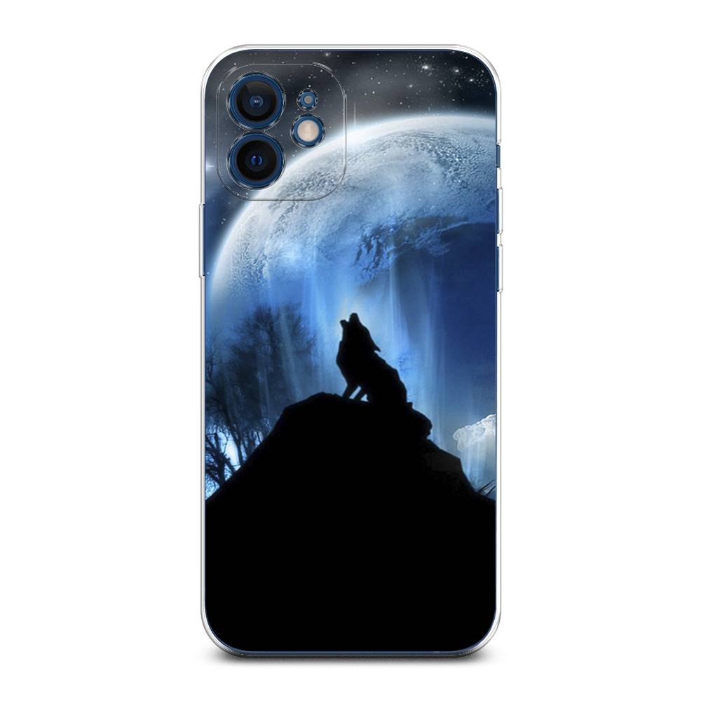 

Чехол на Apple iPhone 12 Mini "Волк 2", Синий;черный;белый, 12650-1