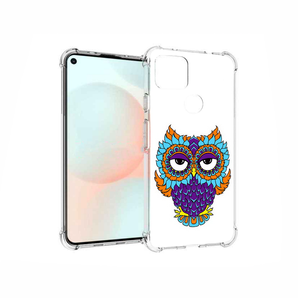 

Чехол MyPads Tocco для Google Pixel 5A Цветная сова, Прозрачный, Tocco