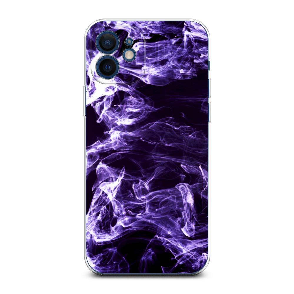 

Чехол на Apple iPhone 12 Mini "Фиолетовый дым", Фиолетовый;белый;черный, 12650-3