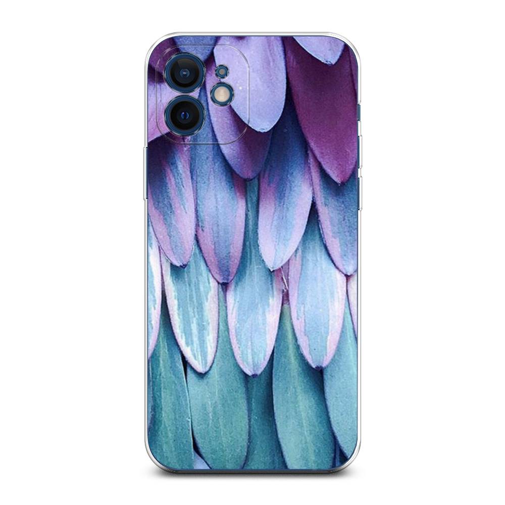 

Чехол для Apple iPhone 12 Mini "Синее перо", Фиолетовый;голубой, 12650-3