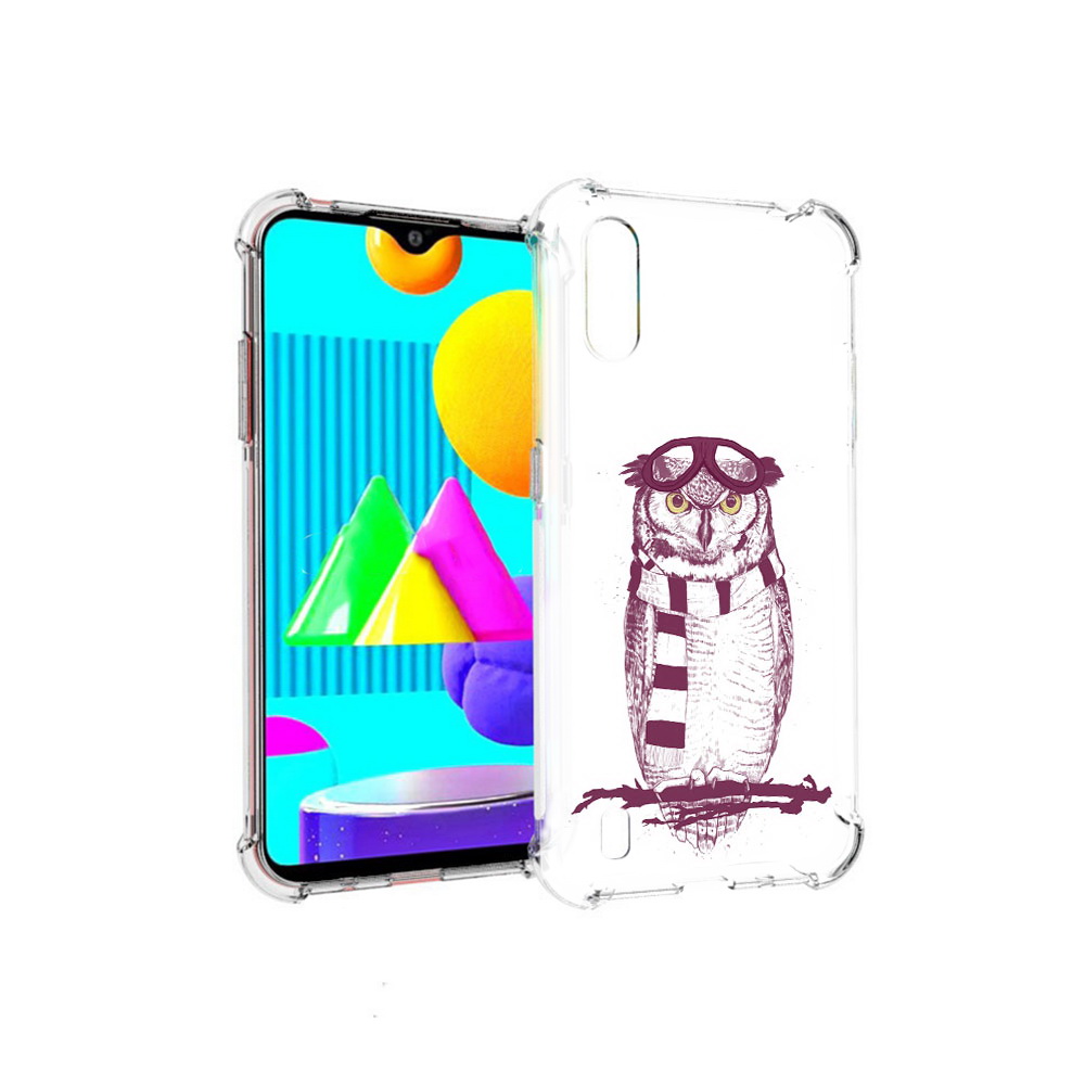 

Чехол MyPads Tocco для Samsung Galaxy M01 сова-летчик (PT151401.486.612), Прозрачный, Tocco