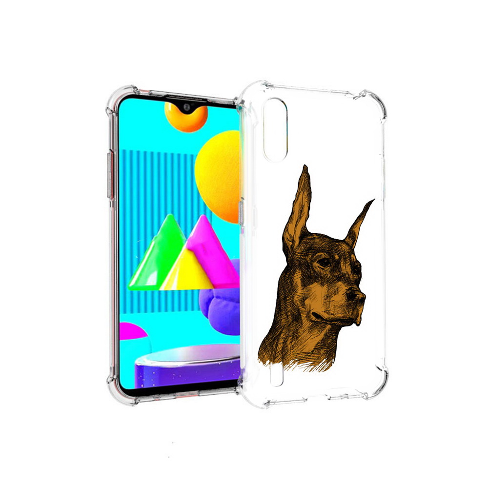 

Чехол MyPads Tocco для Samsung Galaxy M01 скетч доберман (PT151401.486.605), Прозрачный, Tocco