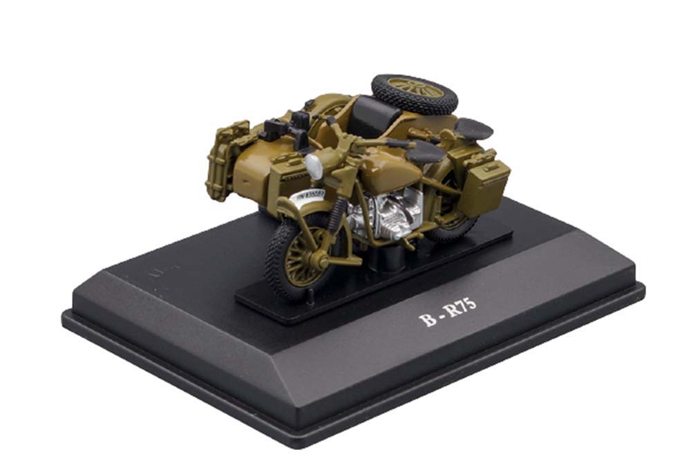 

Модель коллекционная CARARAMA Bmw R75 motorcycle with sidecar matte green khaki, Хаки