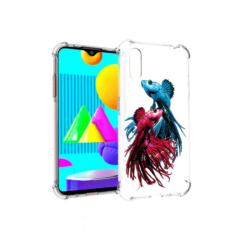 

Чехол MyPads Tocco для Samsung Galaxy M01 рыбы петушки (PT151401.486.592), Прозрачный, Tocco