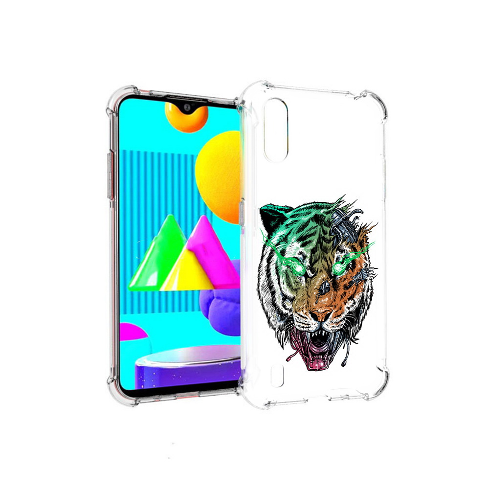 

Чехол MyPads Tocco для Samsung Galaxy M01 робо-тигр (PT151401.486.584), Прозрачный, Tocco