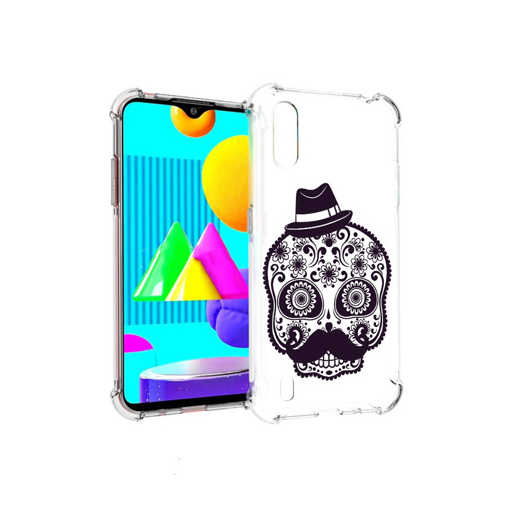 

Чехол MyPads Tocco для Samsung Galaxy M01 разрисованный скелет (PT151401.486.575), Прозрачный, Tocco