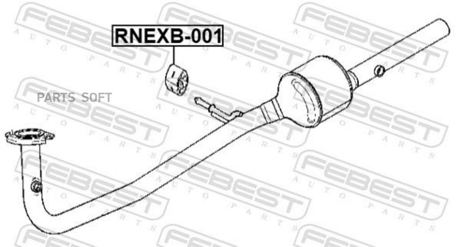 FEBEST RNEXB-001 Подвеска глушителя RENAULT LOGAN RNEXB-001 1шт