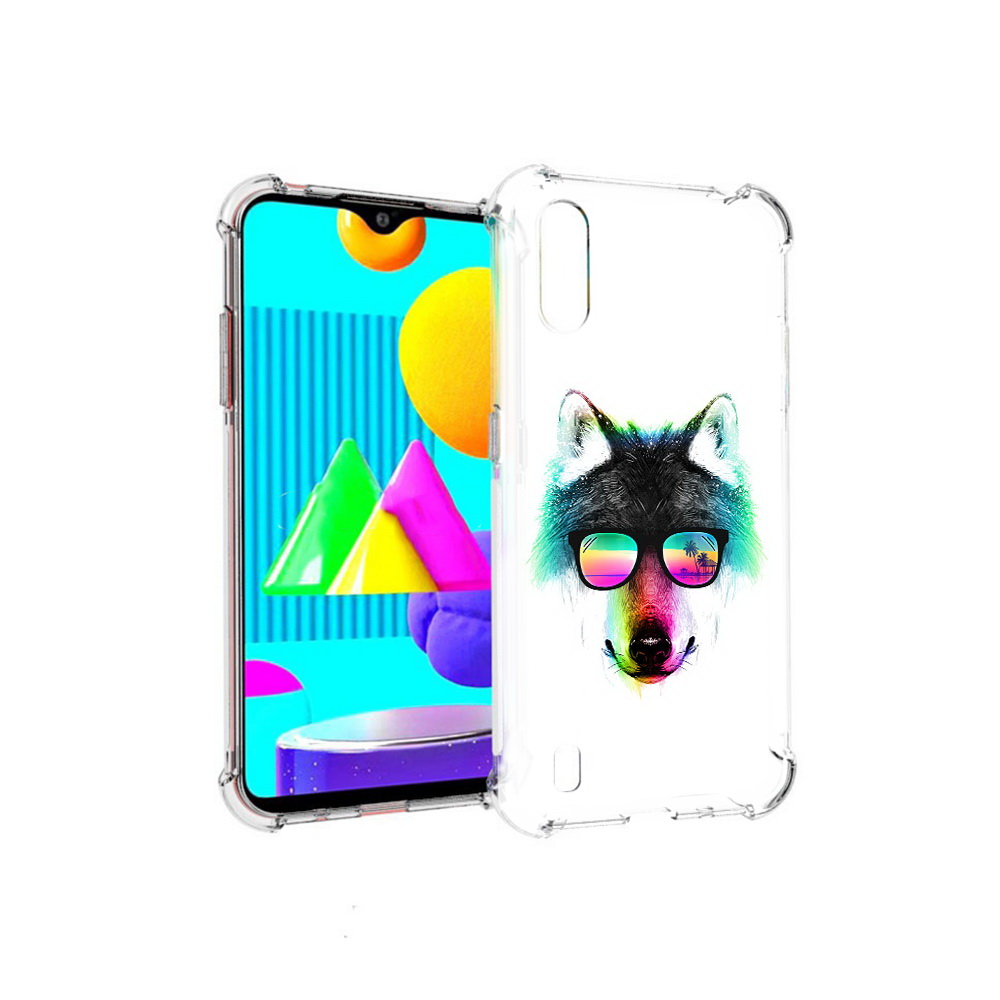 

Чехол MyPads Tocco для Samsung Galaxy M01 радужный волк (PT151401.486.567), Прозрачный, Tocco