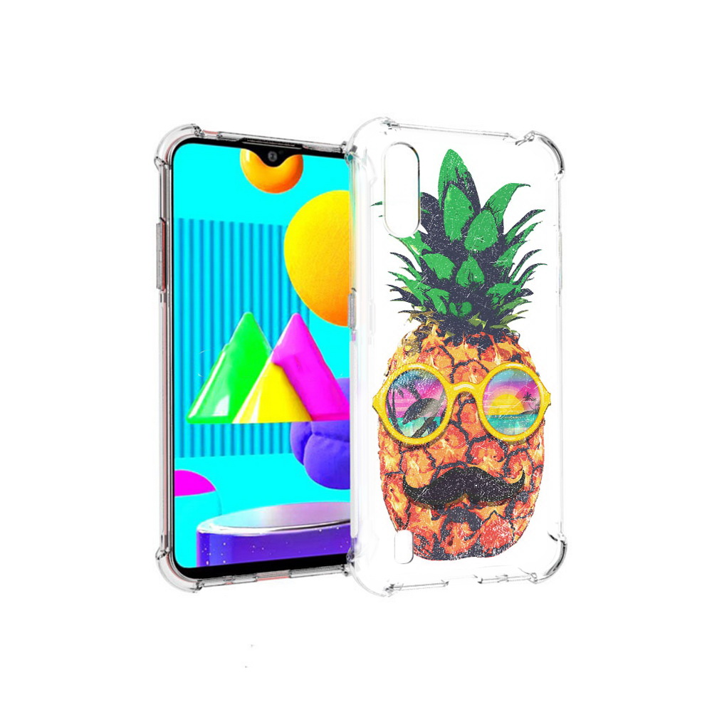 

Чехол MyPads Tocco для Samsung Galaxy M01 прикольный ананас с лицом (PT151401.486.556), Прозрачный, Tocco