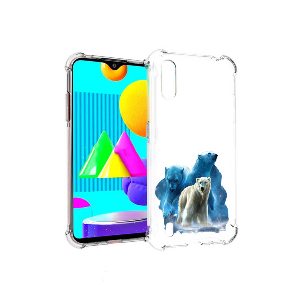 

Чехол MyPads Tocco для Samsung Galaxy M01 полярный медведь (PT151401.486.549), Прозрачный, Tocco