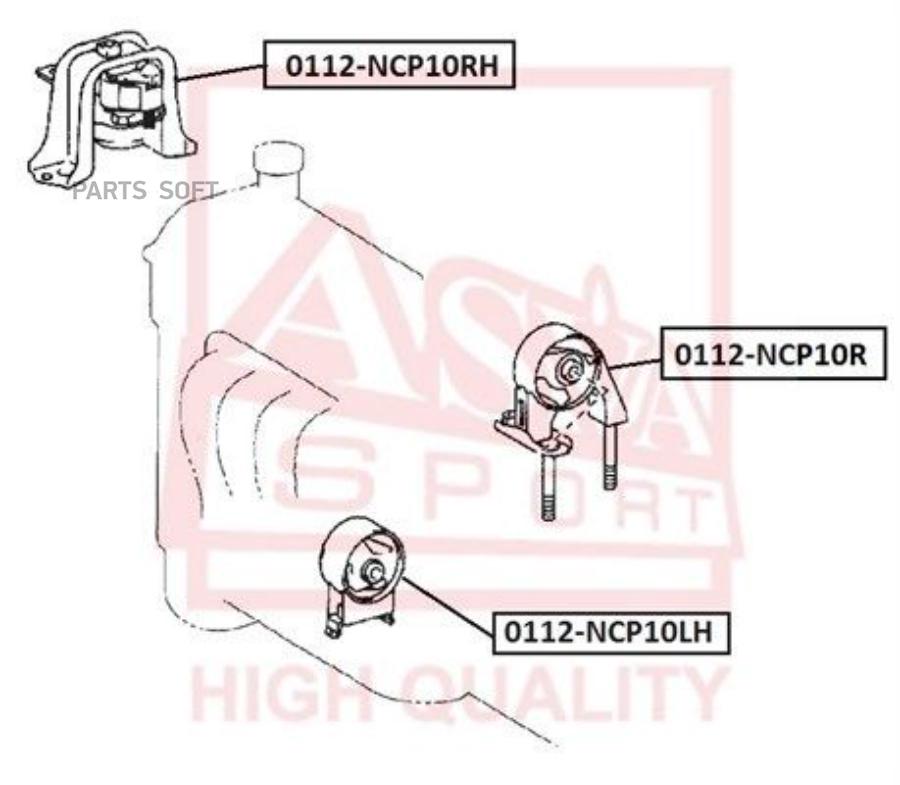 

Подушка Двигателя Правая 1Шт ASVA 0112NCP10RH