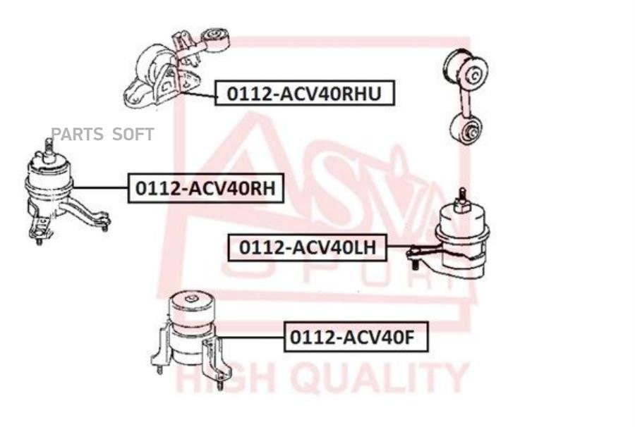 

Подушка Двигателя Правая 1Шт ASVA 0112ACV40RHU