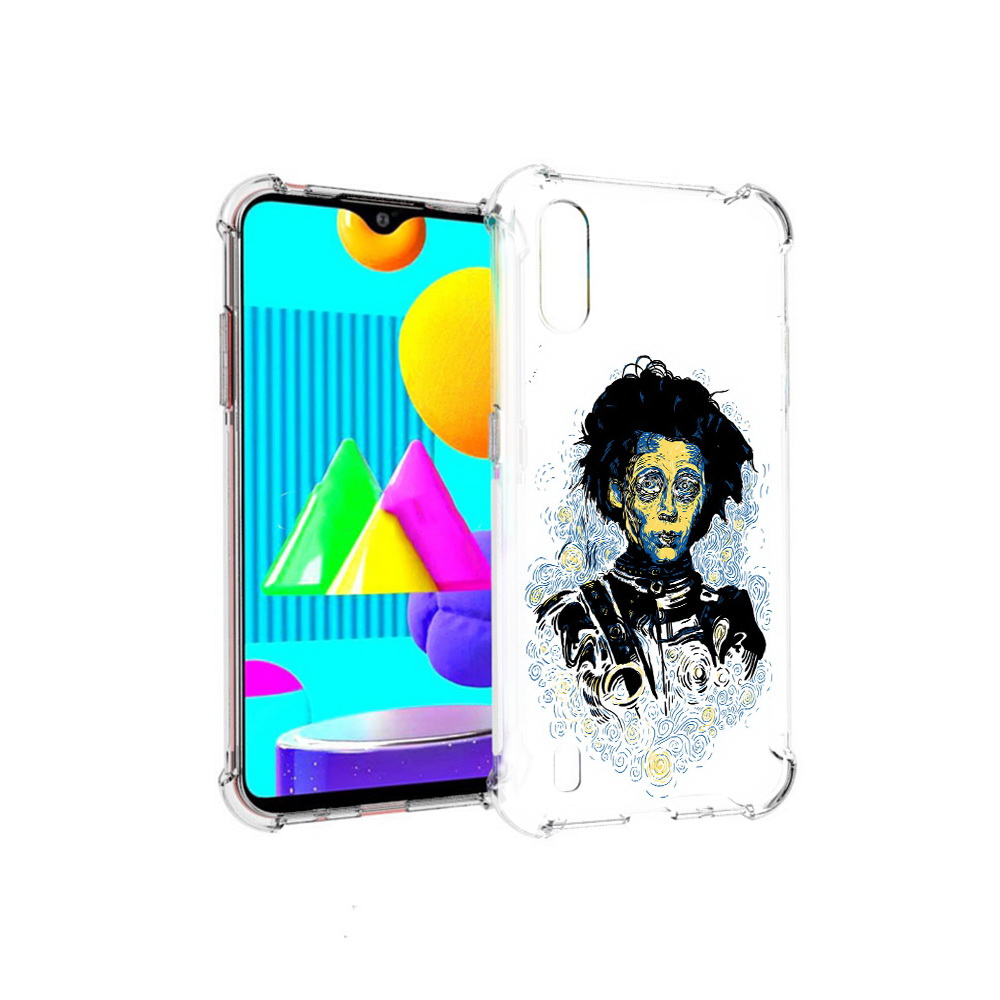 

Чехол MyPads Tocco для Samsung Galaxy M01 парень черно-белый абстракция (PT151401.486.535), Прозрачный, Tocco