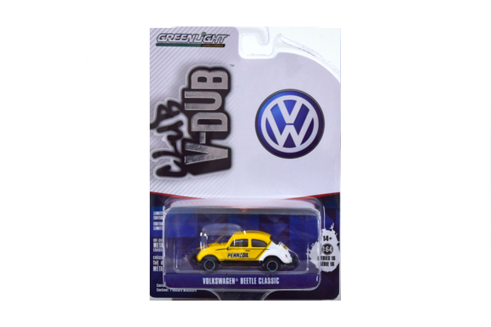 

Модель коллекционная GREENLIGHT Vw volkswagen beetle "pennzoil" 1980 yellow, Желтый