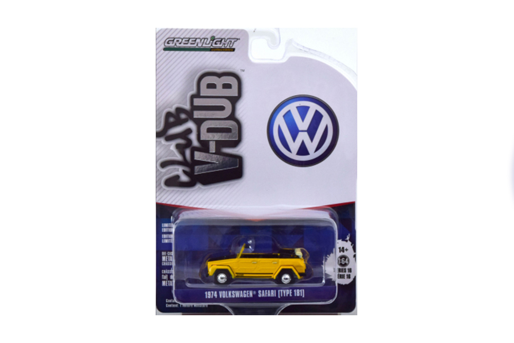 

Модель коллекционная GREENLIGHT Vw volkswagen safari (type 181) 1972 yellow/black, Желтый
