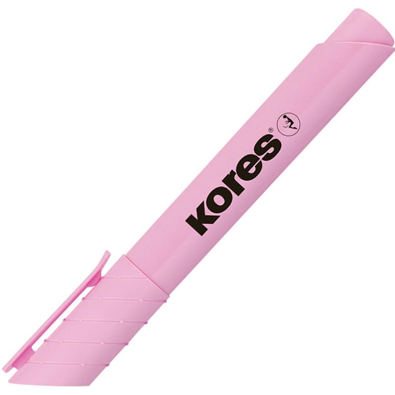 Маркер-текстовыделитель Kores High Liner Plus Pastel 05-5мм розовый 12шт 1713₽