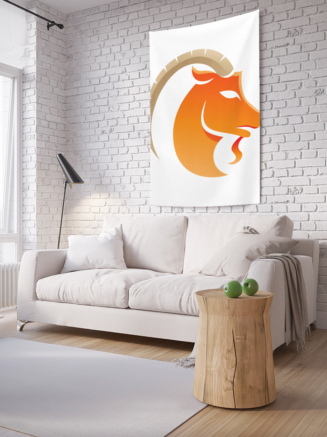 

Вертикальное фотопанно на стену JoyArty Изображение головы козла 100x150 см, Изображение головы козла