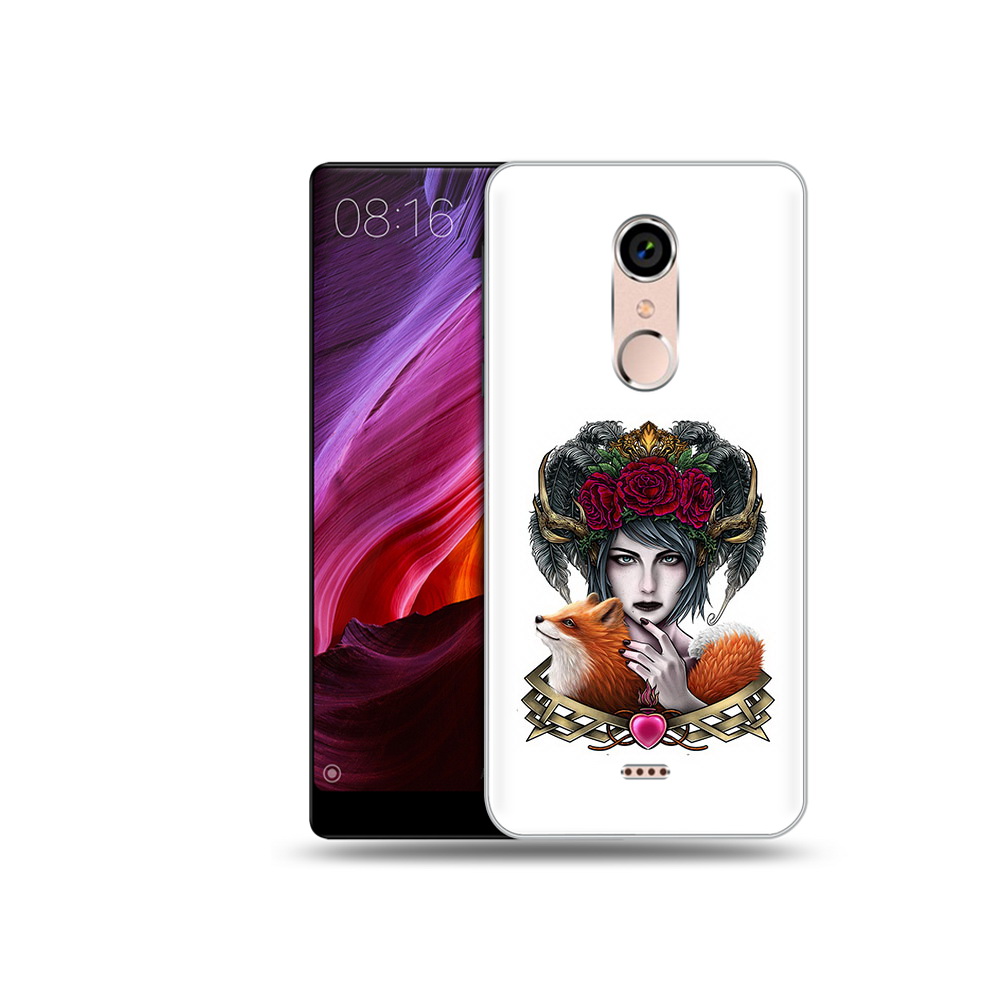 

Чехол MyPads Tocco для BQ 5050 Strike девушка с лисой, Прозрачный, Tocco