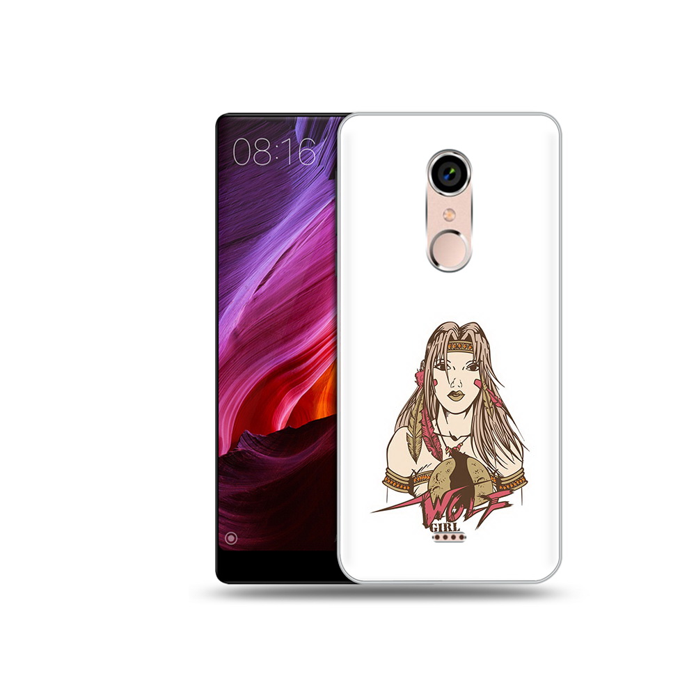 

Чехол MyPads Tocco для BQ 5050 Strike девушка волк, Прозрачный, Tocco