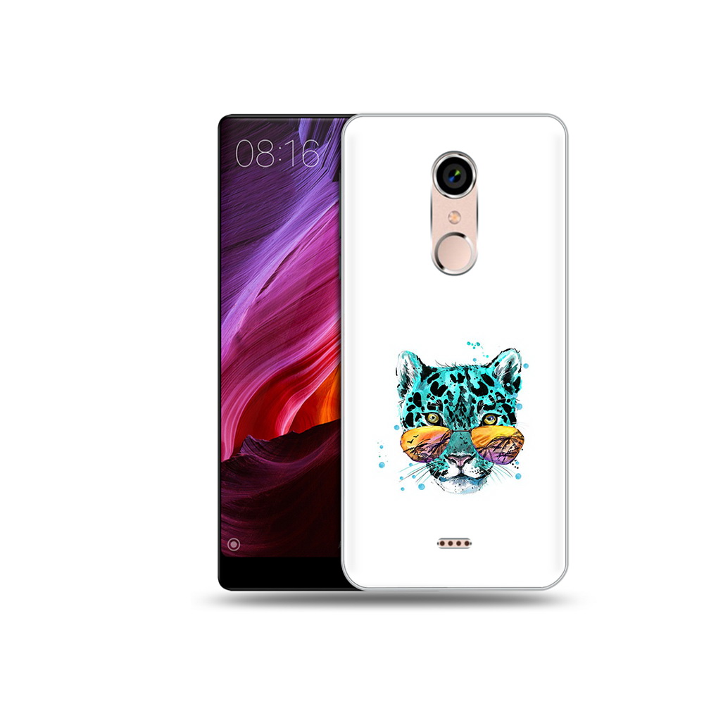 

Чехол MyPads Tocco для BQ 5050 Strike голубой лео, Прозрачный, Tocco