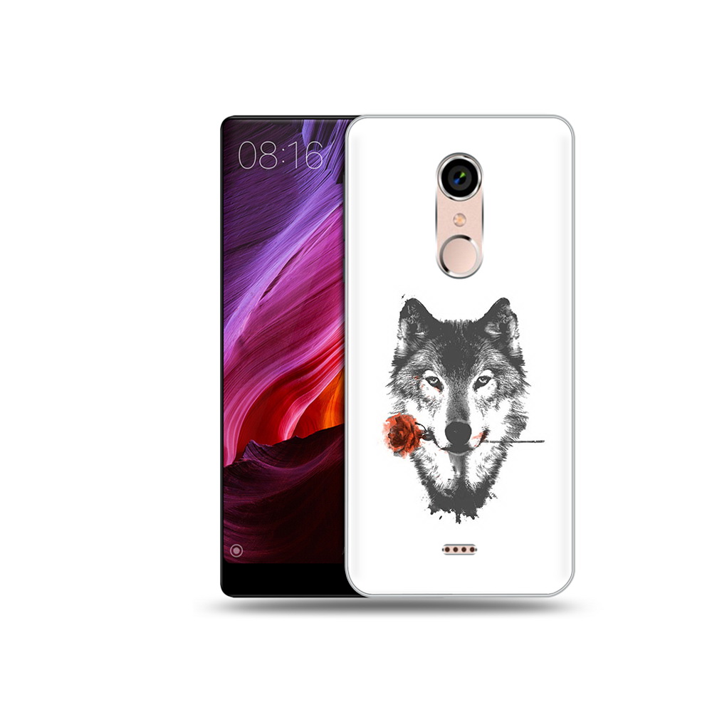 

Чехол MyPads Tocco для BQ 5050 Strike волк с розой, Прозрачный, Tocco
