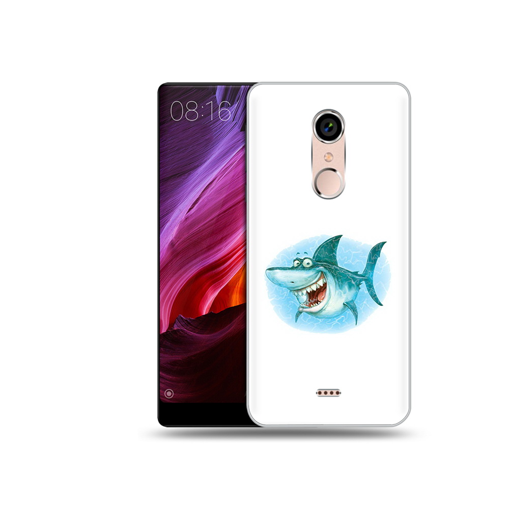 

Чехол MyPads Tocco для BQ 5050 Strike веселая акула, Прозрачный, Tocco