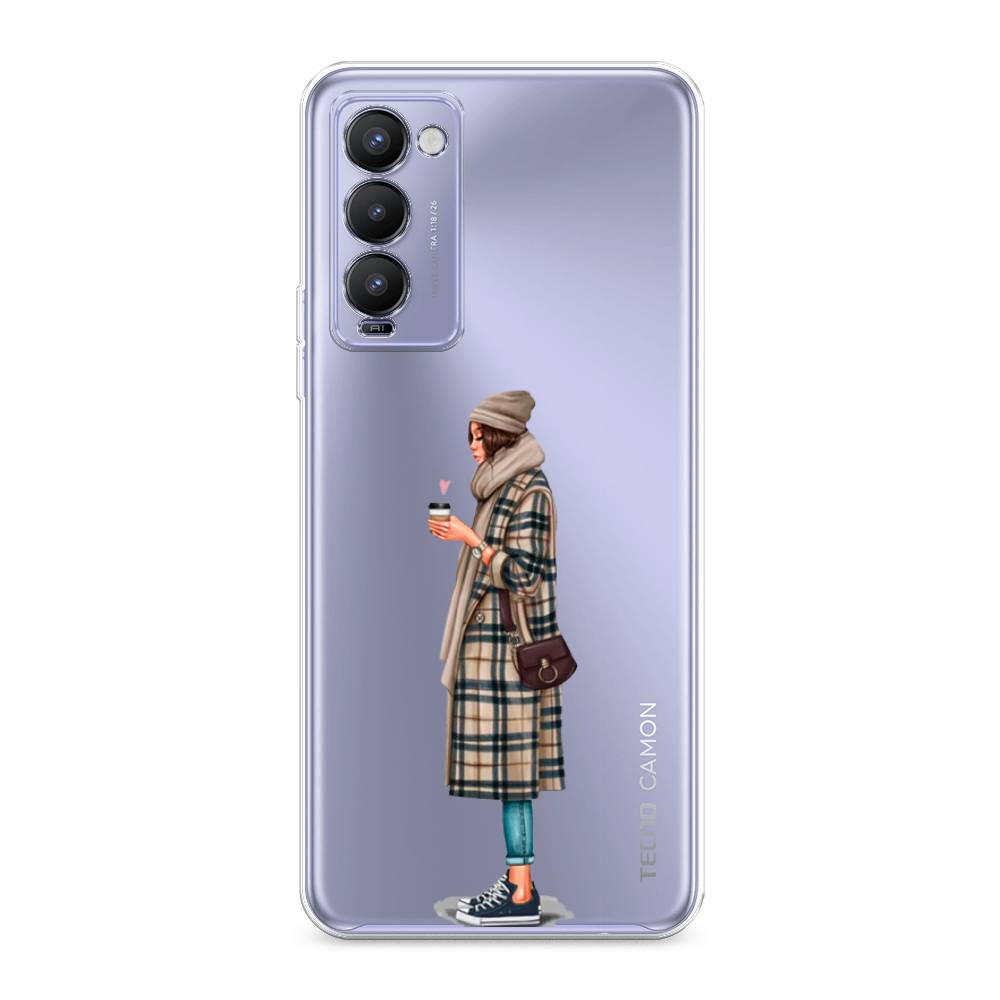 

Чехол на Tecno Camon 18 "Утренний кофе", Коричневый;бежевый, 300650-6