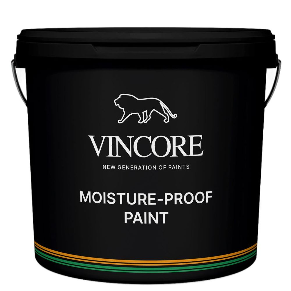 фото Интерьерная, влагостойкая, акриловая краска vincore moisture-proof paint белая 3.8 кг